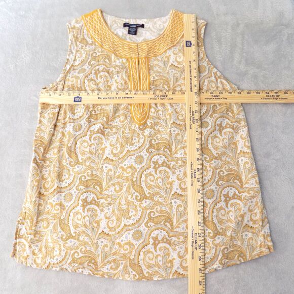 Saint Tropez West Linen Top 1X Embroidery Boho Capsule Mod (BUNDLE PRICE $5) - Picture 3 of 5